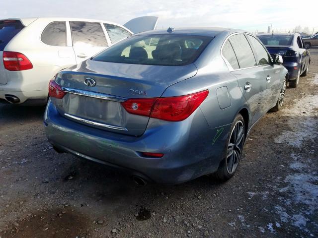 JN1BV7AR0FM390859 - 2015 INFINITI Q50 BASE SILVER photo 4