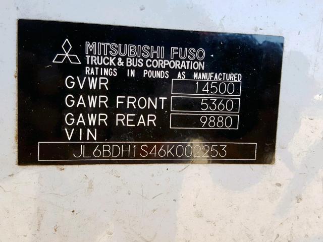 JL6BDH1S46K002253 - 2006 MITSUBISHI FE 84W WHITE photo 10