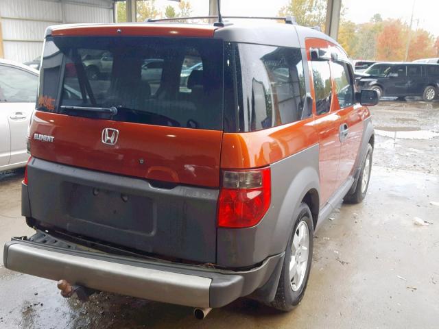 5J6YH28645L024656 - 2005 HONDA ELEMENT EX ORANGE photo 4