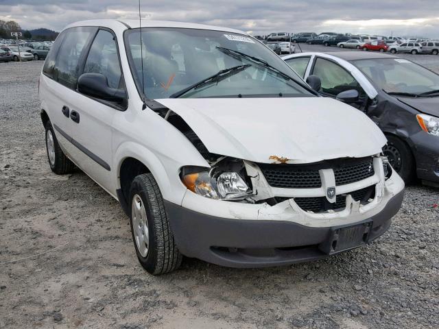 1B4GP15B72B555204 - 2002 DODGE CARAVAN EC WHITE photo 1