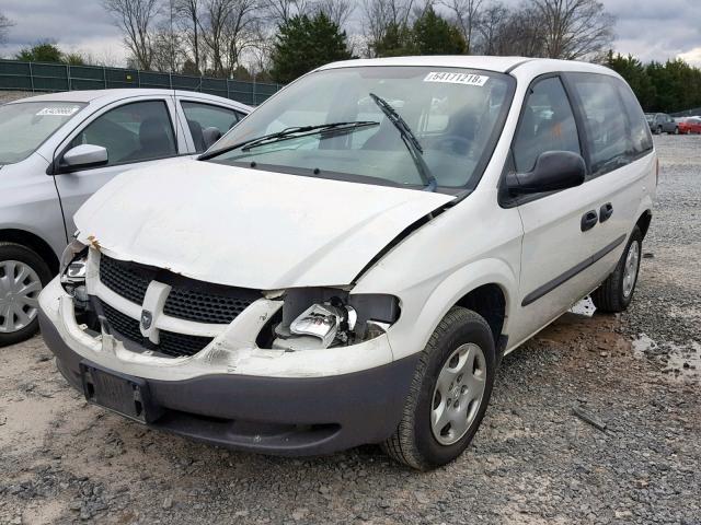 1B4GP15B72B555204 - 2002 DODGE CARAVAN EC WHITE photo 2