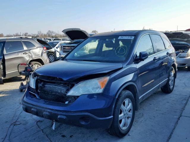 JHLRE48747C107663 - 2007 HONDA CR-V EXL BLUE photo 2