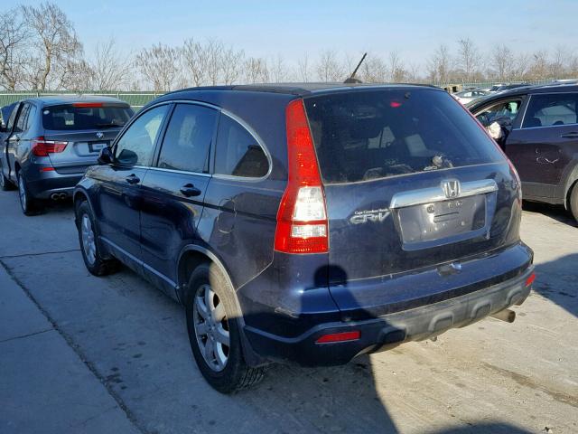 JHLRE48747C107663 - 2007 HONDA CR-V EXL BLUE photo 3