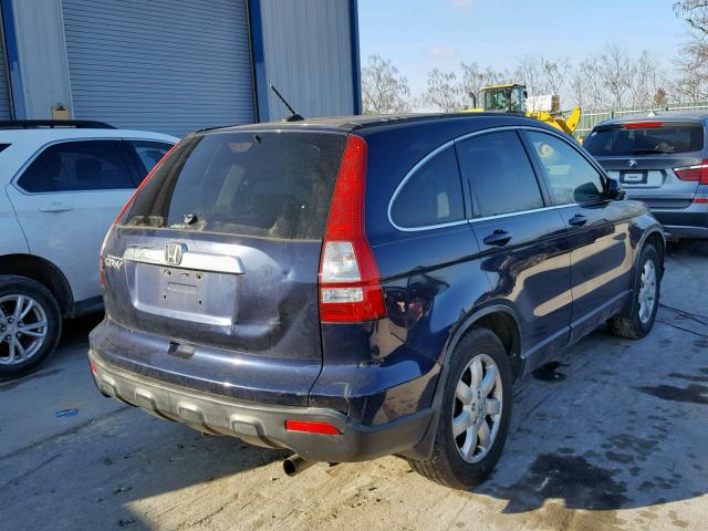 JHLRE48747C107663 - 2007 HONDA CR-V EXL BLUE photo 4