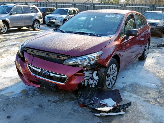 4S3GTAA69J3744470 - 2018 SUBARU IMPREZA MAROON photo 2