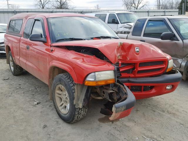 1B7GL32X72S715026 - 2002 DODGE DAKOTA SPO RED photo 1