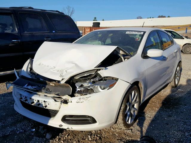 1C3CDFBA7DD234116 - 2013 DODGE DART SXT WHITE photo 2