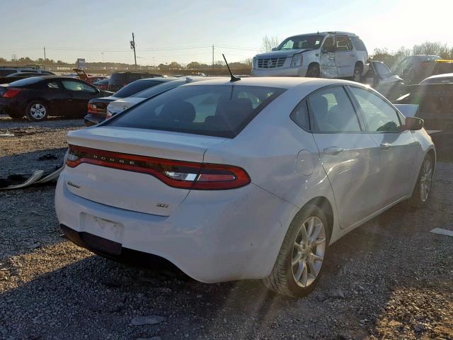 1C3CDFBA7DD234116 - 2013 DODGE DART SXT WHITE photo 4