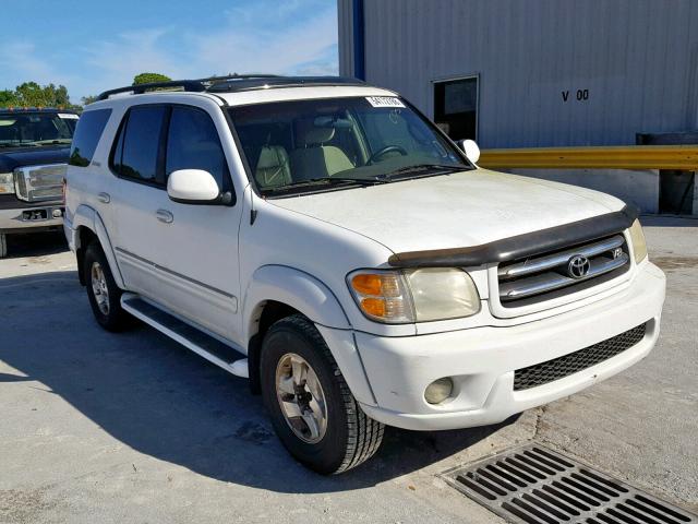 5TDZT38A72S062282 - 2002 TOYOTA SEQUOIA LI WHITE photo 1