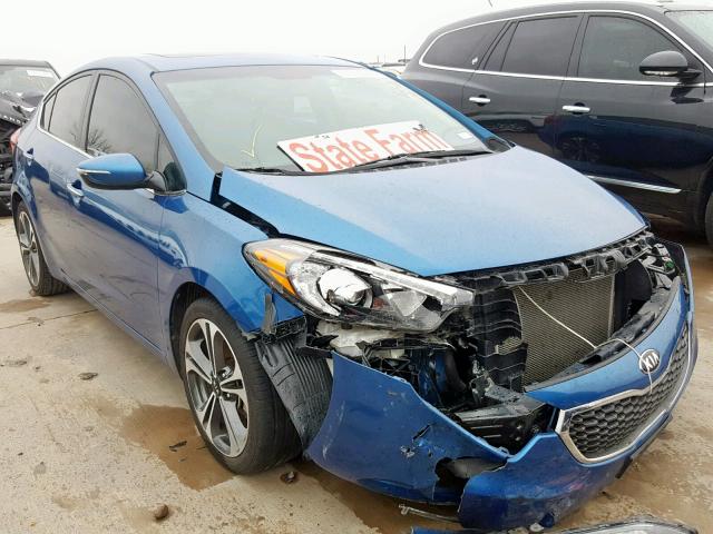 KNAFZ4A84E5058132 - 2014 KIA FORTE EX BLUE photo 1