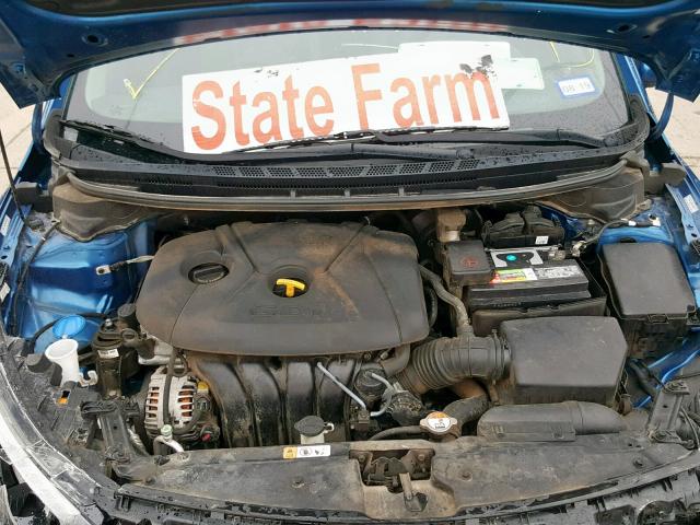 KNAFZ4A84E5058132 - 2014 KIA FORTE EX BLUE photo 7