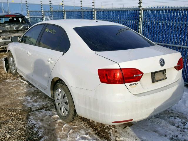 3VW2K7AJ9EM419338 - 2014 VOLKSWAGEN JETTA BASE 白色 照片 3