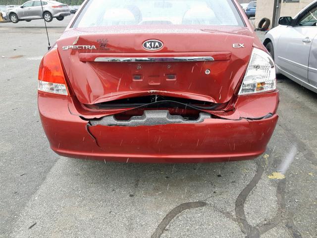 KNAFE222395645633 - 2009 KIA SPECTRA EX RED photo 9