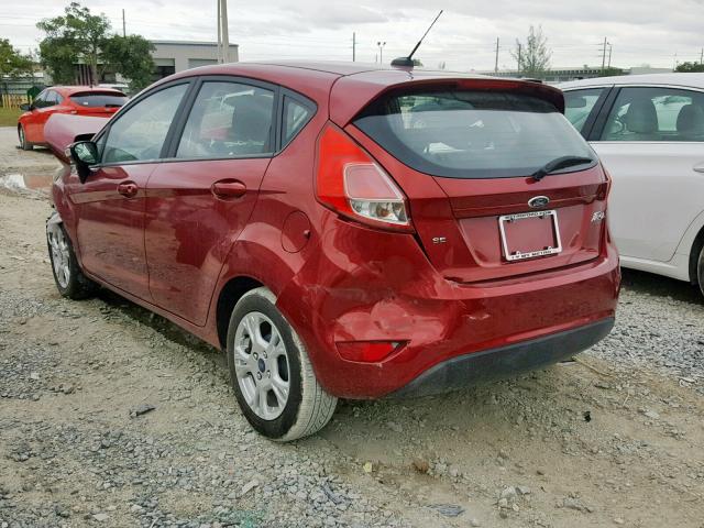 3FADP4EJ6FM132617 - 2015 FORD FIESTA SE RED photo 3