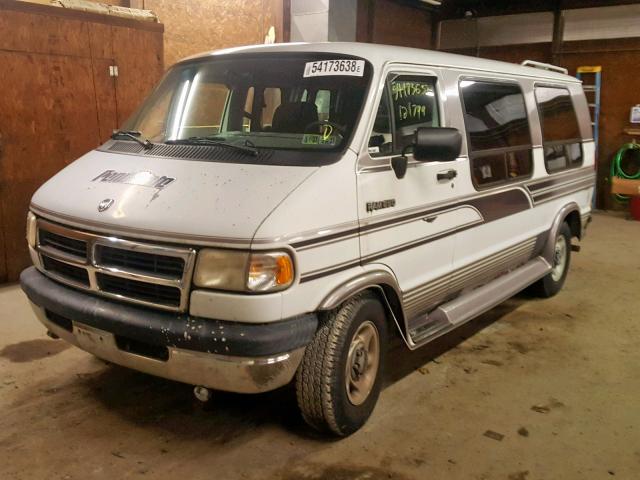 2B7HB21Y4RK563061 - 1994 DODGE RAM VAN B2 WHITE photo 2