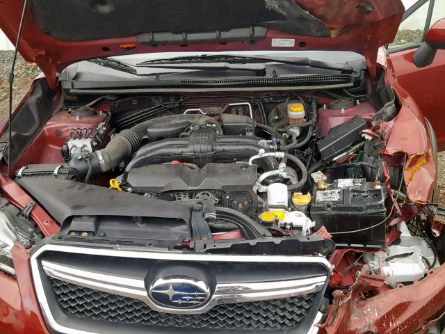 JF2GPABC8HH255615 - 2017 SUBARU CROSSTREK BURGUNDY photo 7