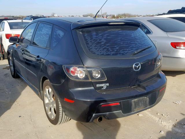 JM1BK143871603098 - 2007 MAZDA 3 HATCHBAC BLACK photo 3