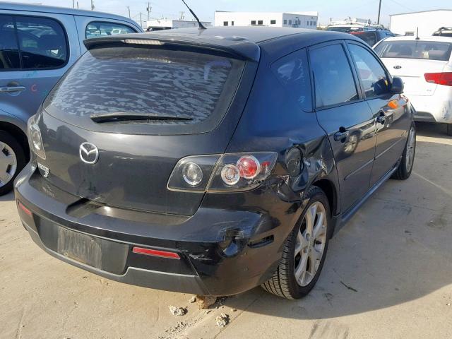 JM1BK143871603098 - 2007 MAZDA 3 HATCHBAC BLACK photo 4