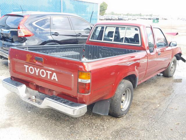 JT4VN93D2P5036330 - 1993 TOYOTA PICKUP 1/2 RED photo 4