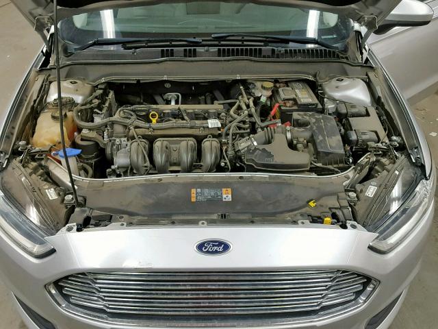 3FA6P0G79DR236814 - 2013 FORD FUSION S SILVER photo 7