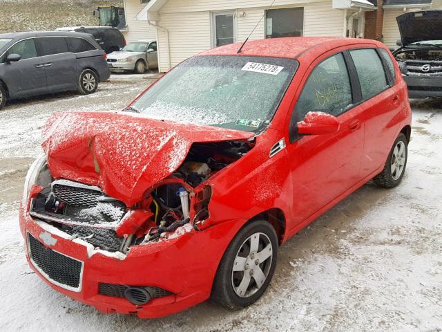 KL1TD6DE0BB145662 - 2011 CHEVROLET AVEO LS RED photo 2