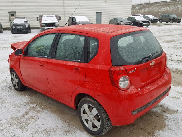 KL1TD6DE0BB145662 - 2011 CHEVROLET AVEO LS RED photo 3
