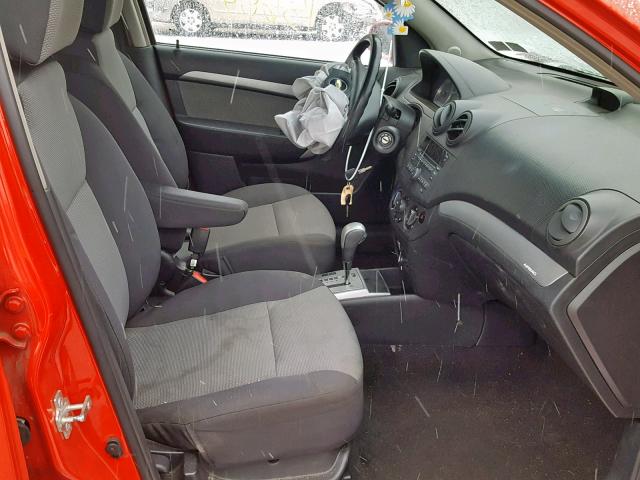 KL1TD6DE0BB145662 - 2011 CHEVROLET AVEO LS RED photo 5