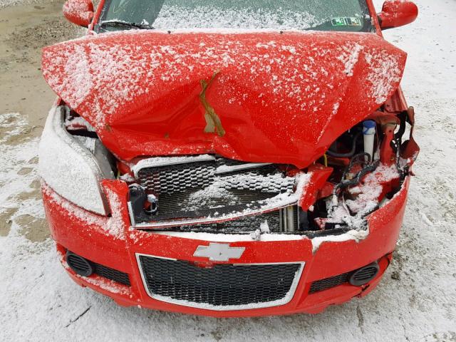 KL1TD6DE0BB145662 - 2011 CHEVROLET AVEO LS RED photo 7