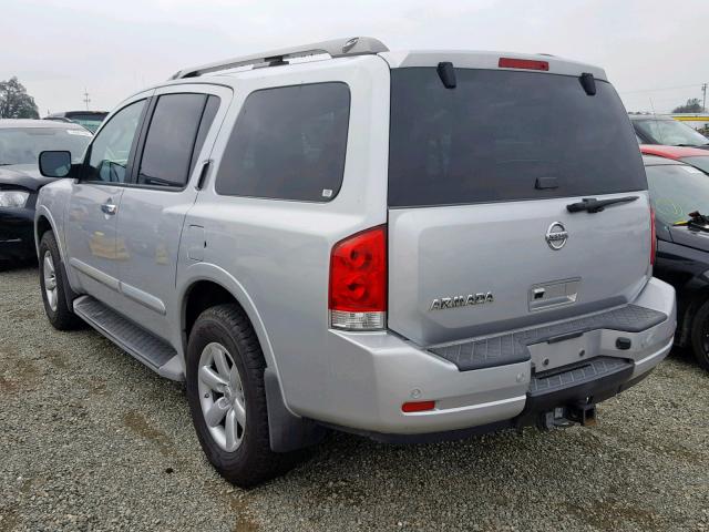 5N1AA0NC3CN613608 - 2012 NISSAN ARMADA SV SILVER photo 3