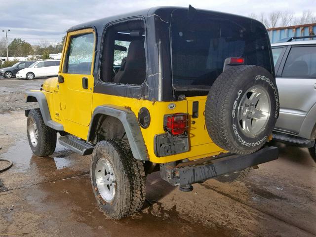 1J4FA49S76P724586 - 2006 JEEP WRANGLER / YELLOW photo 3