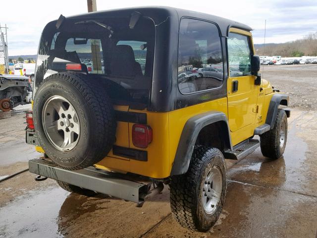 1J4FA49S76P724586 - 2006 JEEP WRANGLER / YELLOW photo 4