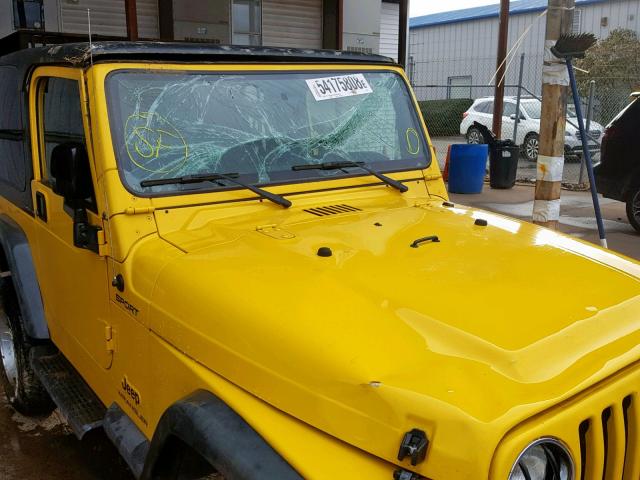 1J4FA49S76P724586 - 2006 JEEP WRANGLER / YELLOW photo 9