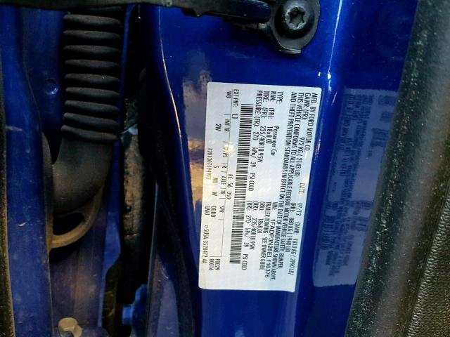 1FADP3N26EL110376 - 2014 FORD FOCUS TITA BLUE photo 10