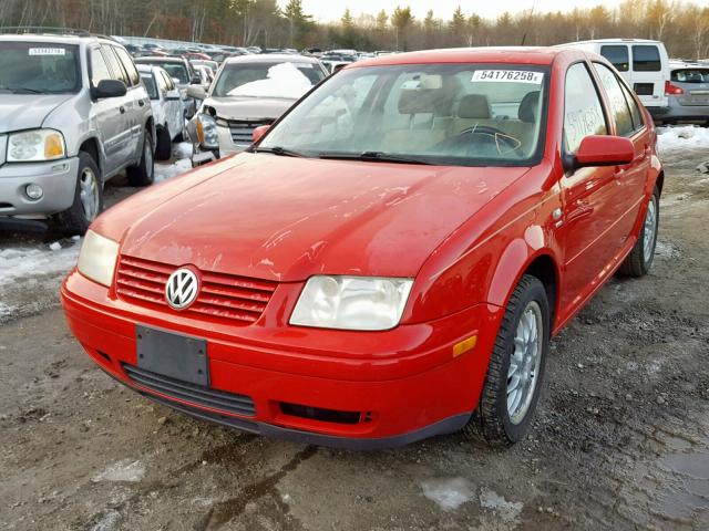 3VWPD69M41M130774 - 2001 VOLKSWAGEN JETTA WOLF RED photo 2