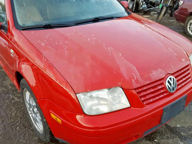 3VWPD69M41M130774 - 2001 VOLKSWAGEN JETTA WOLF RED photo 9