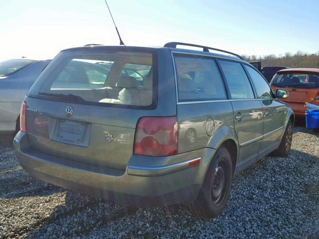 WVWVD63B63E306198 - 2003 VOLKSWAGEN PASSAT GLS GREEN photo 4