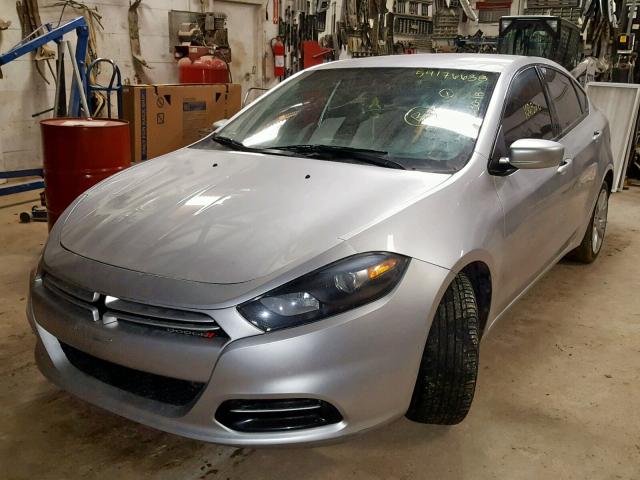 1C3CDFBAXDD266476 - 2013 DODGE DART SXT SILVER photo 2