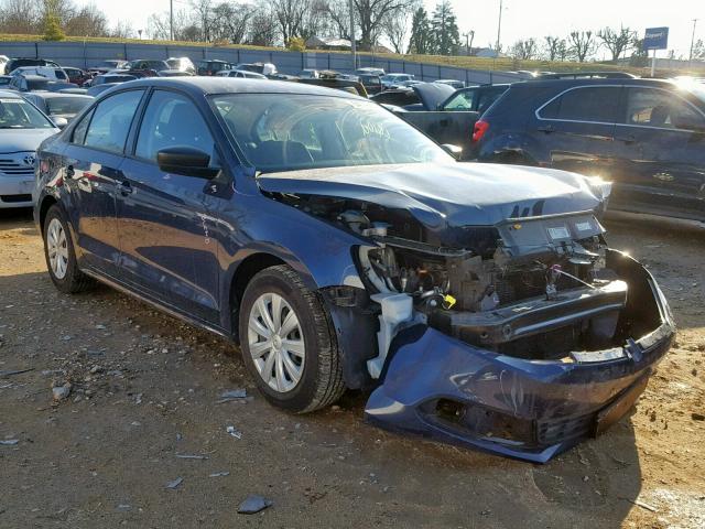 3VW2K7AJ5EM368064 - 2014 VOLKSWAGEN JETTA BASE BLUE photo 1
