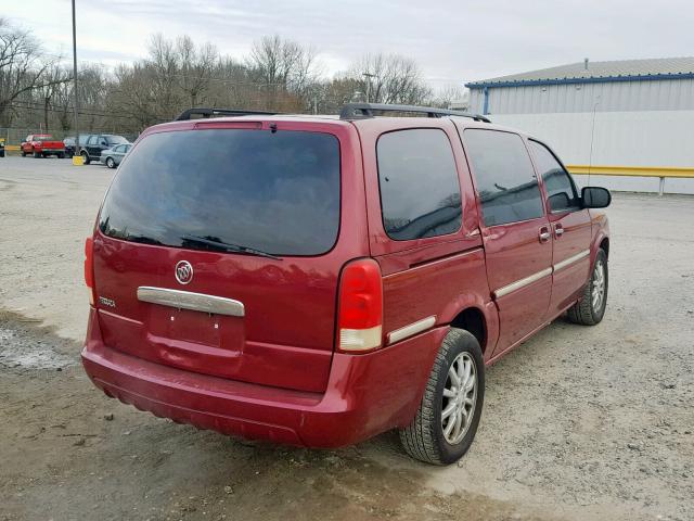 5GADV23LX5D270231 - 2005 BUICK TERRAZA CX BURGUNDY photo 4