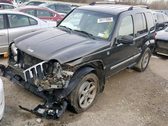 1J4GL58K15W590457 - 2005 JEEP LIBERTY LI BLACK photo 2