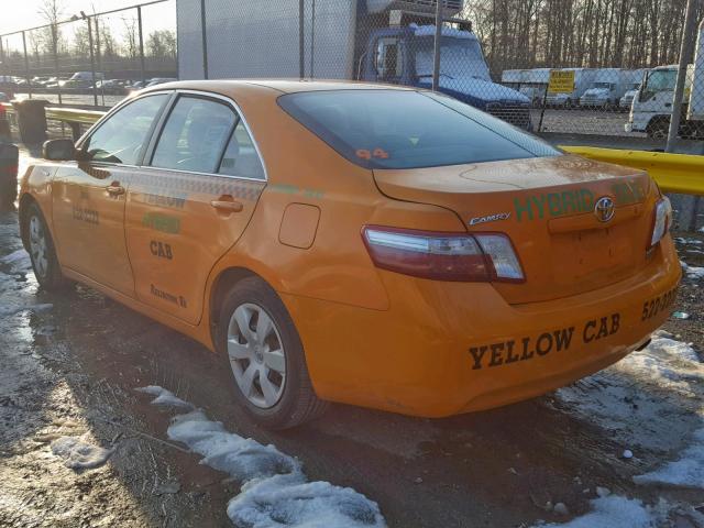 4T1BB46K09U071915 - 2009 TOYOTA CAMRY HYBR YELLOW photo 3