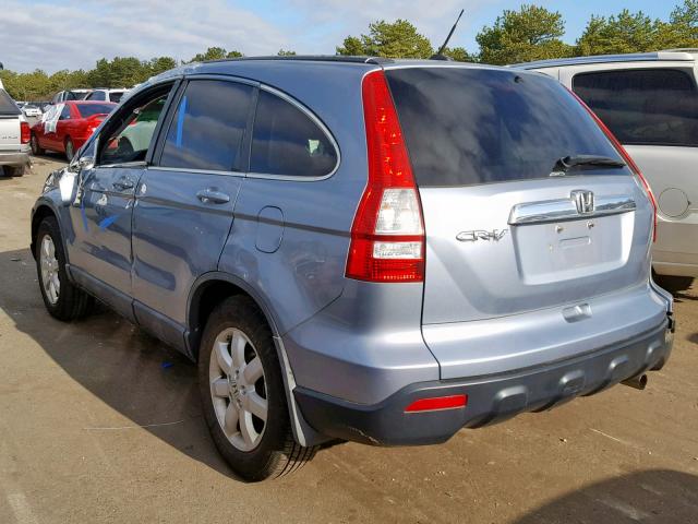 5J6RE48789L063015 - 2009 HONDA CR-V EXL BLUE photo 3