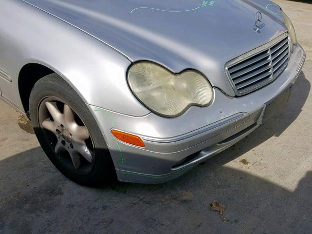 WDBRF61J91F033172 - 2001 MERCEDES-BENZ C 240 SILVER photo 9