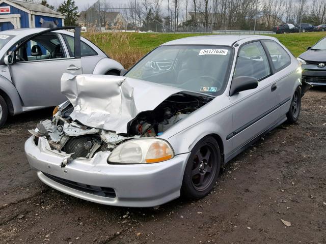 2HGEJ6428WH110074 - 1998 HONDA CIVIC CX SILVER photo 2