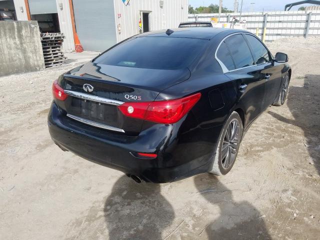 JN1BV7AP3FM351536 - 2015 INFINITI Q50 BASE BLACK photo 4