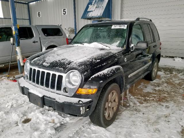 1J8GL58K25W574833 - 2005 JEEP LIBERTY LI BLACK photo 2