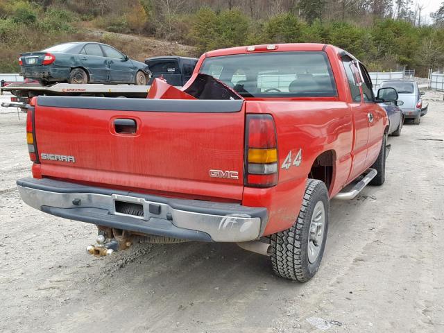 1GTEK19B05E289496 - 2005 GMC NEW SIERRA RED photo 4