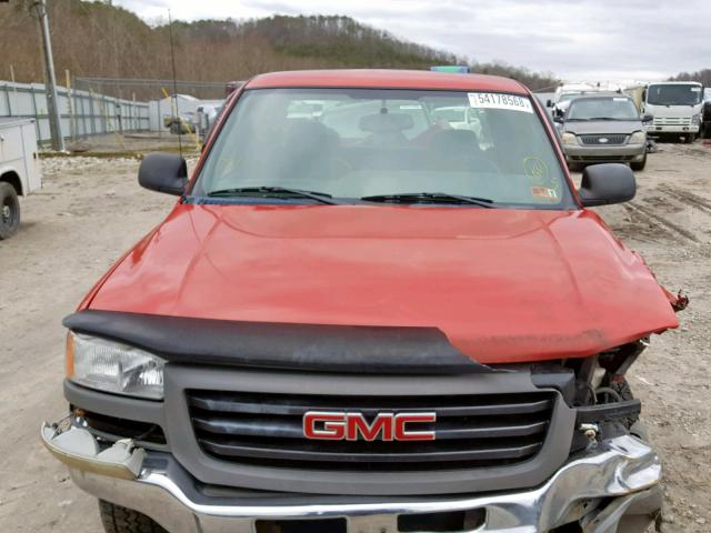 1GTEK19B05E289496 - 2005 GMC NEW SIERRA RED photo 7