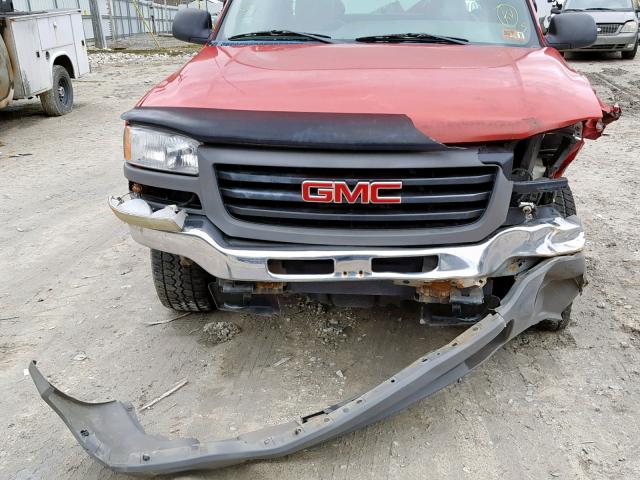 1GTEK19B05E289496 - 2005 GMC NEW SIERRA RED photo 9