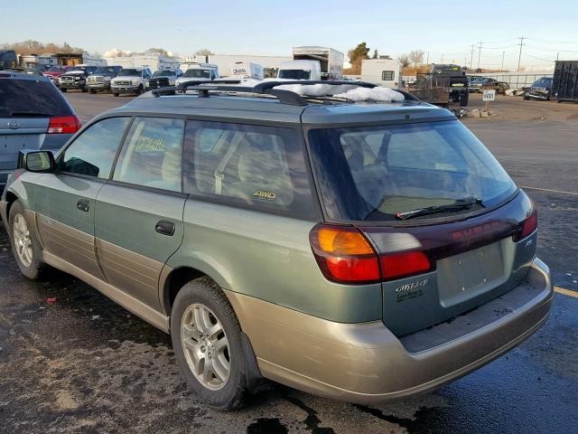 4S3BH675747636594 - 2004 SUBARU LEGACY OUT GREEN photo 3